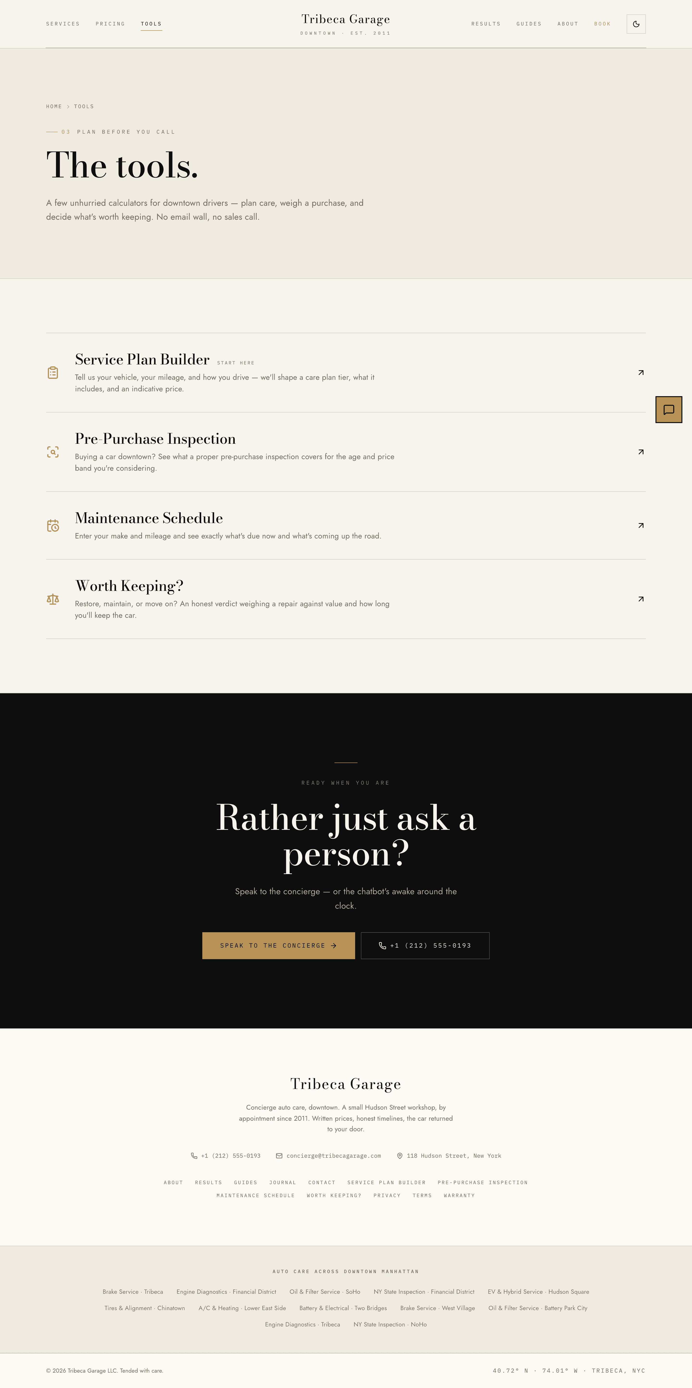 Tribeca Legal Advisory — Lead-gen tools